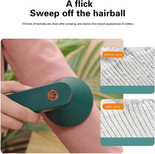 Portable Rechargeable Lint Remover | Cordless Fabric Shaver for Clothes, Furniture & Carpets | USB Hair & Fur Remover